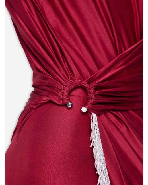 Robe Longue En Jersey Rabanne en coloris Red