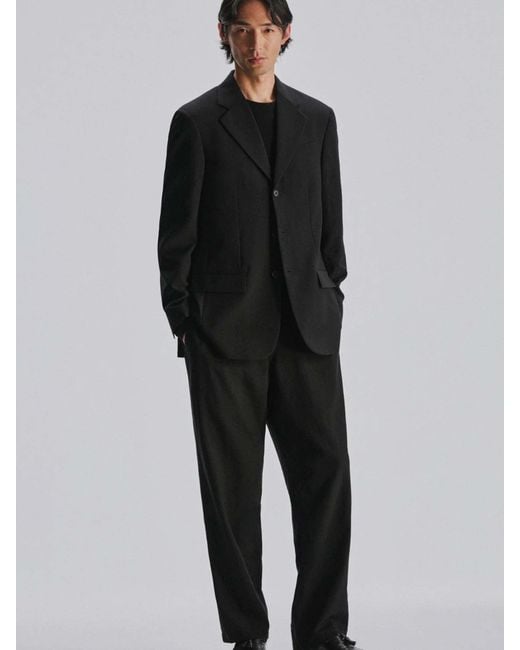 The Row Blue Straight Wool Trousers for men