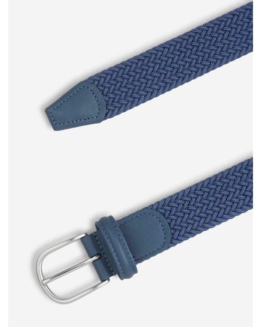Santa Eulalia Blue Braided Belt for men