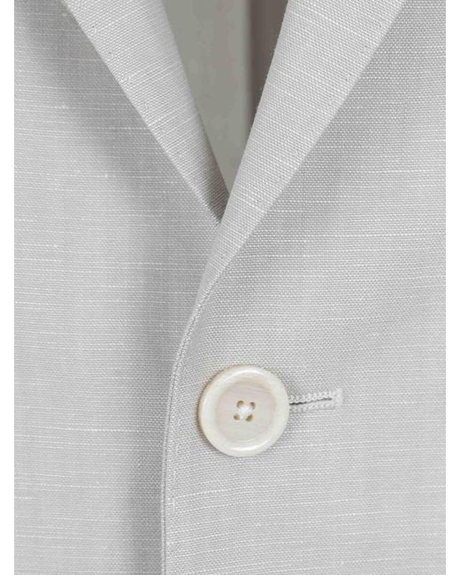Lardini White Straight Wool Suit for men