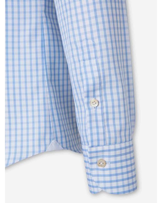 Santa Eulalia Blue Plaid Shirt for men