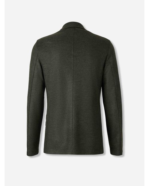 Americana Recta Lana Harris Wharf London de hombre de color Black