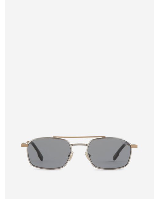 Zegna Gray Rectangular Sunglasses for men