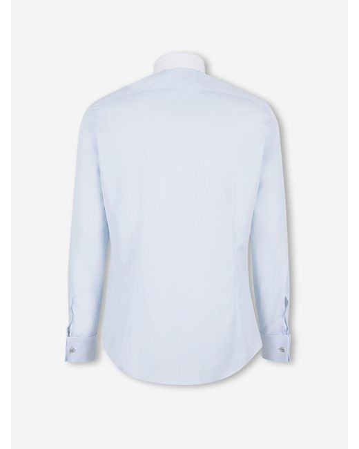 Santa Eulalia Blue Cotton Dress Shirt for men
