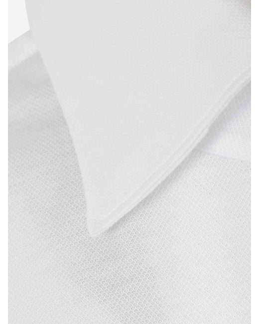 Fray Langarmhemd in White für Herren