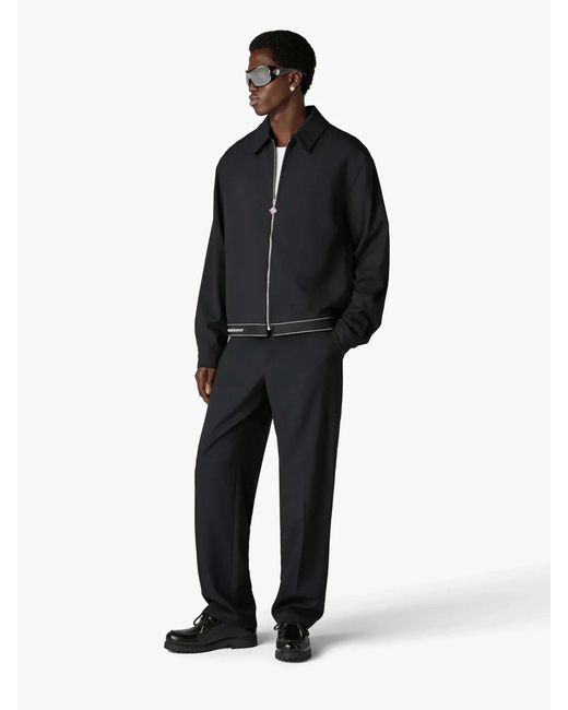 Casablanca Black Woolen Sports Trousers for men