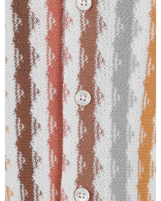 Gran Sasso White Knitted Shirt for men