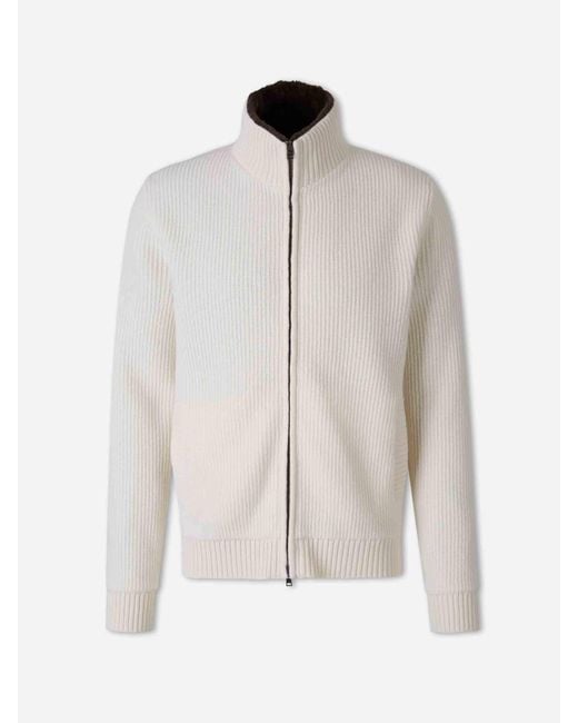 Herno Natural Wool Cardigan for men