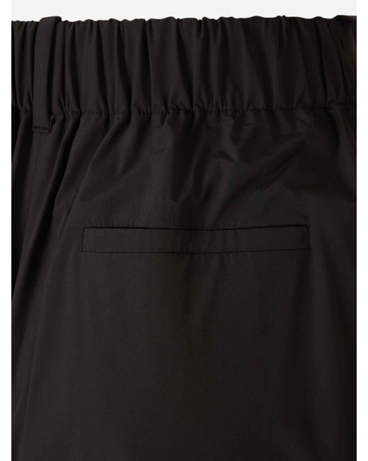 Herno Black Technical Pleated Trousers