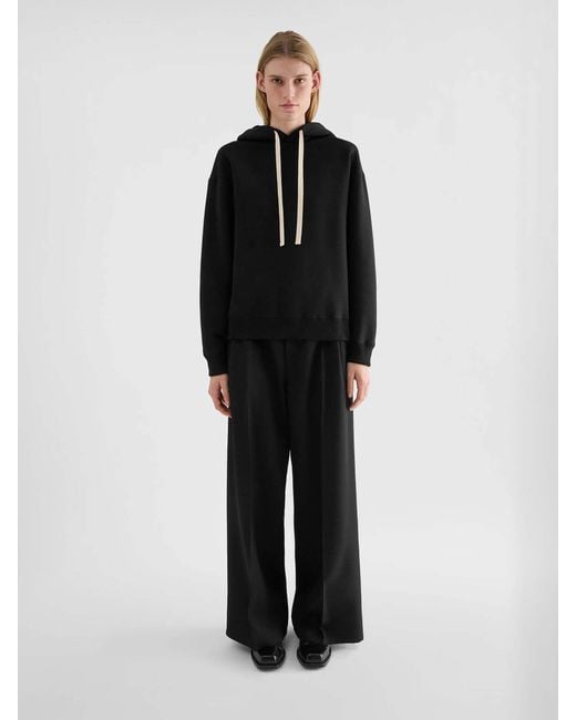 Jil Sander Black Cotton Hoodie for men