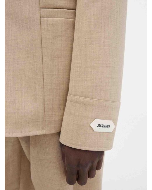 Americana Canevas Recta Jacquemus de hombre de color Natural