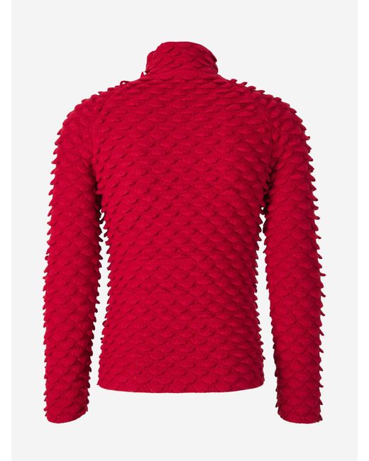 Bottega Scales Wool Sweater in Red for Men Lyst