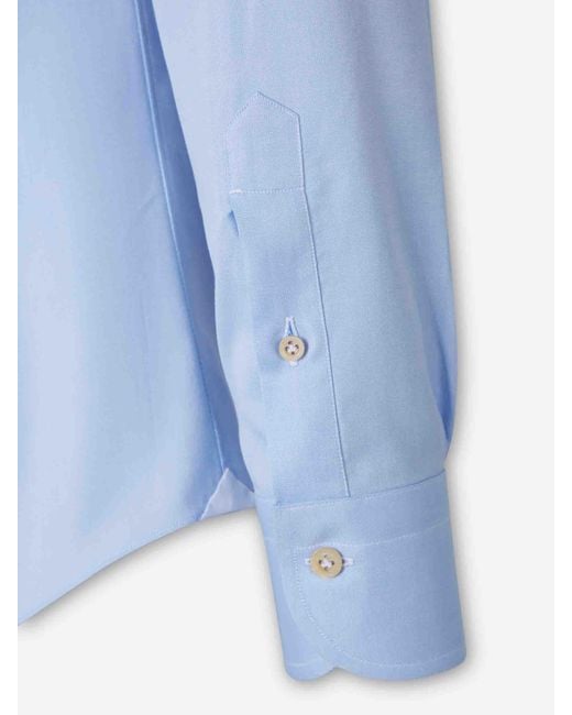 Santa Eulalia Blue Plain Shirt for men