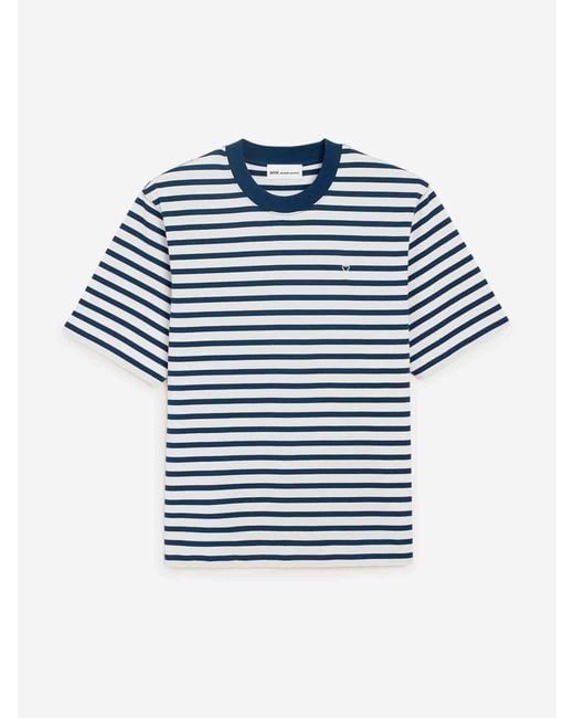 AMI Blue Round Neck T-Shirt for men