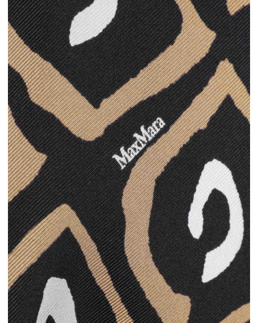 Max Mara Black Printed Midi Dress