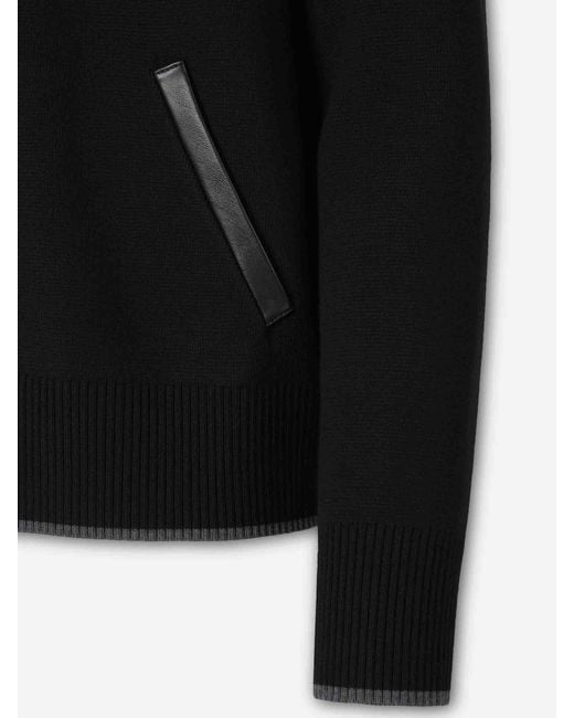 Amiri Black Leather Trim Jacket for men