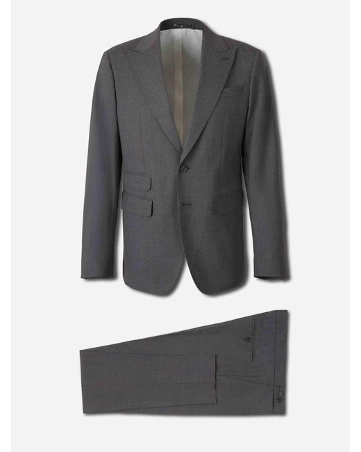 DSquared² Gray Straight Wool Suit for men
