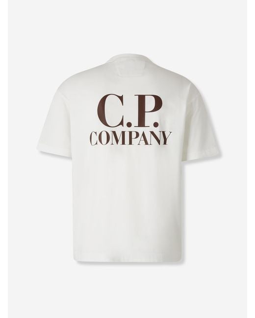 Camiseta Cuello Redondo C P Company de hombre de color White