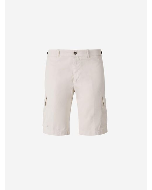Santa Eulalia Natural Straight Cargo Bermuda Shorts for men