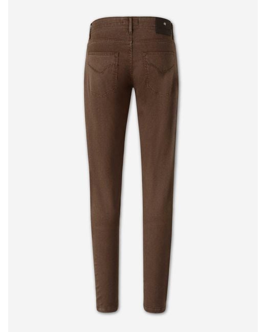 Marco Pescarolo Brown Straight Wool Trousers for men