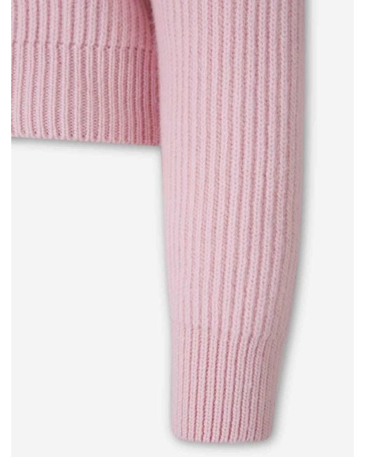Jil Sander Pink Cropped Wool Jersey