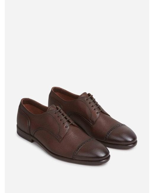 Henderson Brown Oxford Brogue Shoes for men