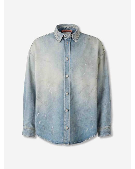 Acne Blue Denim Overshirt for men