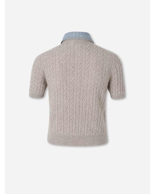 Miu Miu Gray Polo Neck Sweater