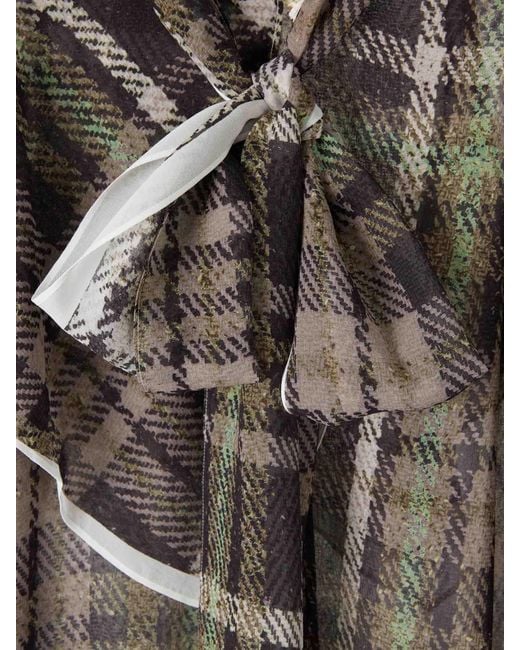 Acne Green Printed Silk Blouse