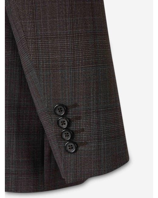 Canali Black Straight Wool Suit for men