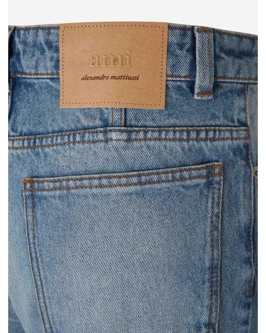 AMI Blue Straight Denim Jeans
