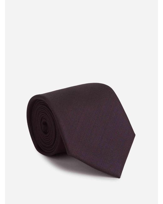 Santa Eulalia Purple Silk Plain Tie for men