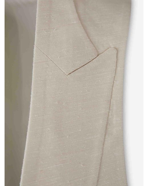 Santa Eulalia White Classic Crossed Vest for men