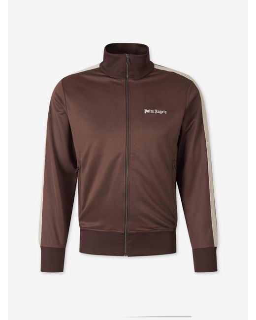 Palm Angels Brown Logo Technical Jacket for men