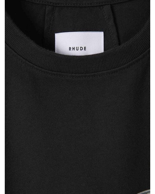 Rhude Black Safari Crest T-Shirt for men