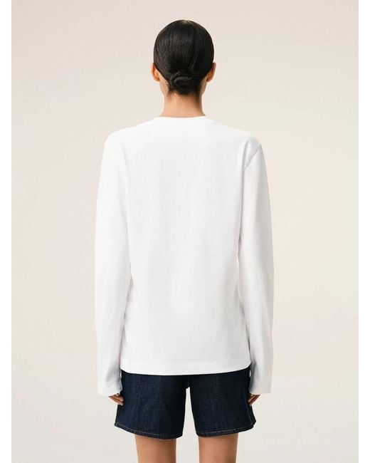 AMI White Long Sleeve T-Shirt