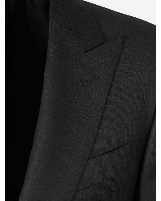Canali Black Morning Suit And Wool Trousers for men