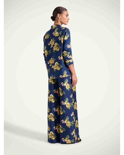 LaDoubleJ Blue Seidenpalazzo-Hosen