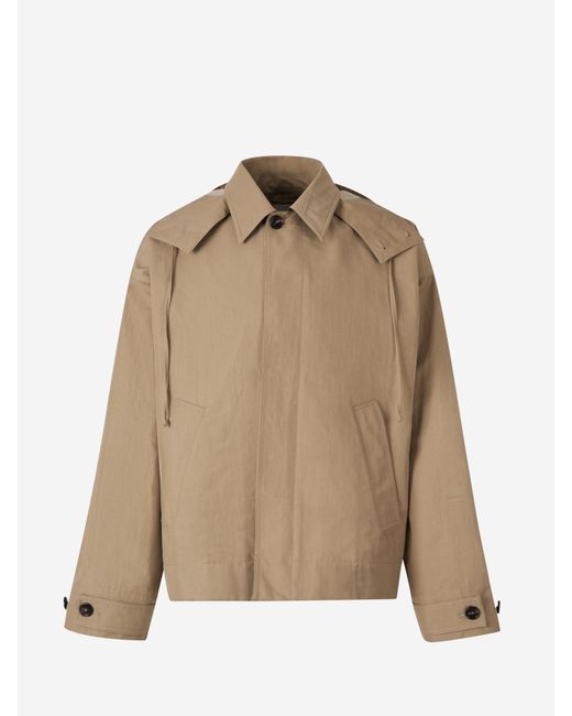 Bottega Veneta Natural Short Oversize Trench Coat for men