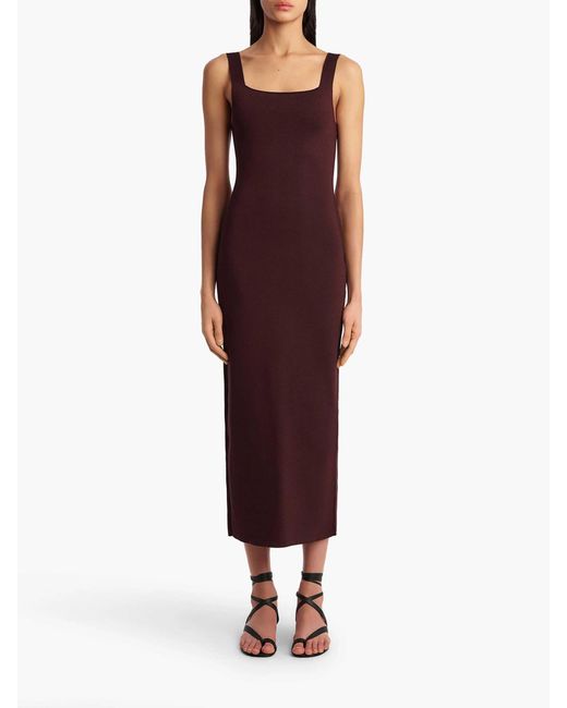 Abito Midi Maglia di Khaite in Purple