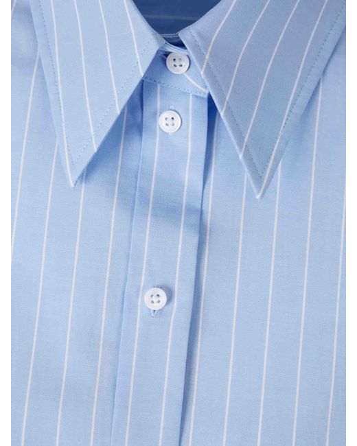 Dorothee Schumacher Blue Striped Shirt