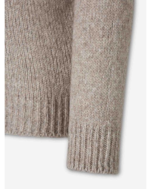 Fedeli Gray Turtleneck Sweater for men