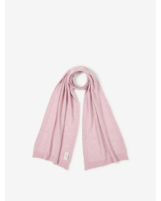 Santa Eulalia Pink Plain Cashmere Scarf for men