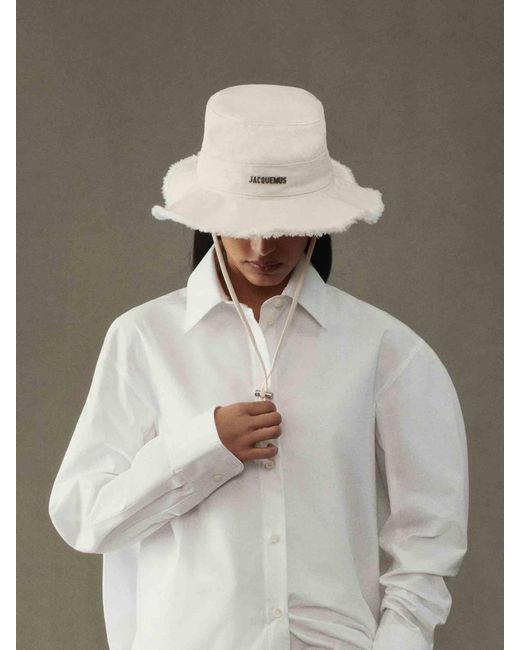 Jacquemus White Elegant Hat for men