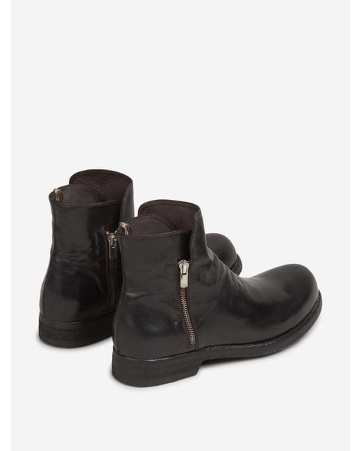 Officine Creative Black Bulla Dd 113 Boots for men