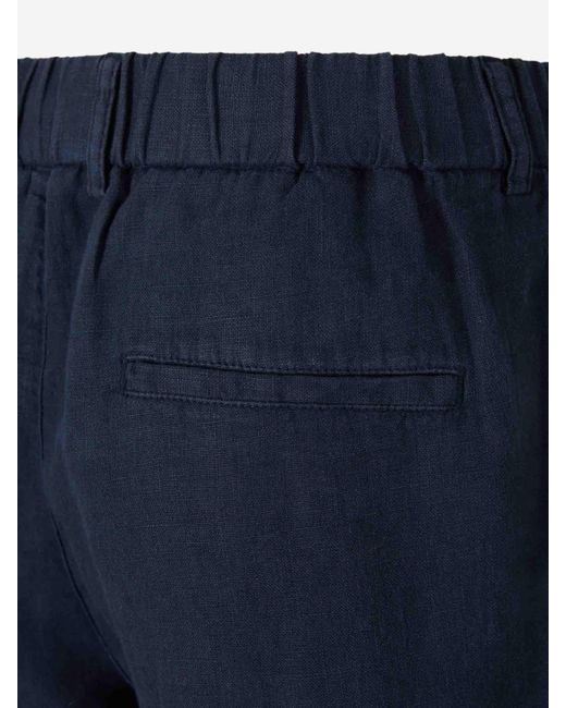 Santa Eulalia Blue Straight Linen Trousers for men