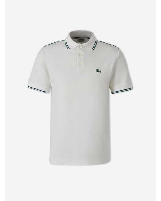 Burberry White Polo Logo for men