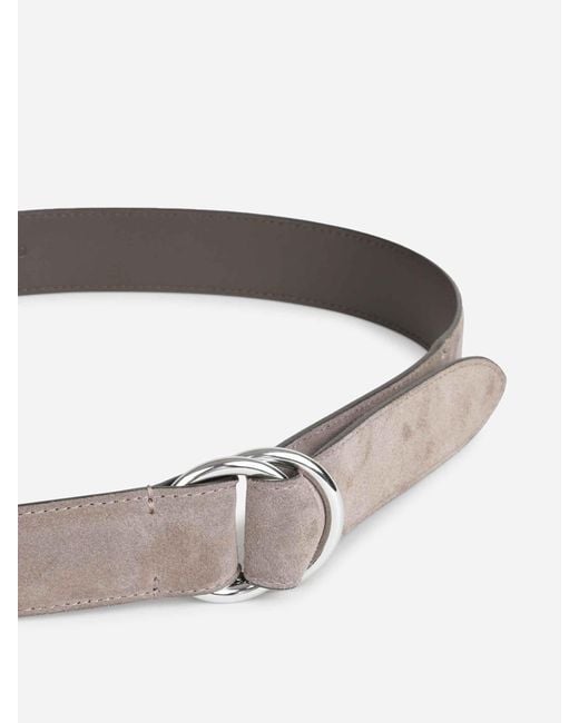 Santa Eulalia White Leather Belt for men