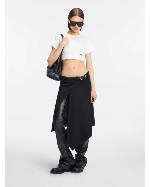 The Attico Blue Mini Wrap Skirt