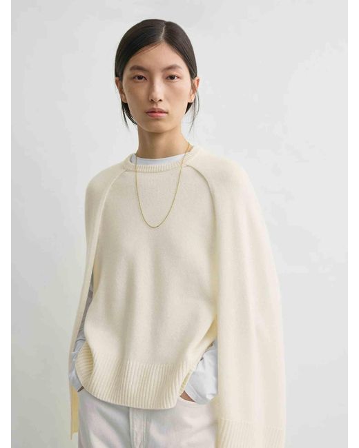 Jersey Capa Cashmere Totême  de color White